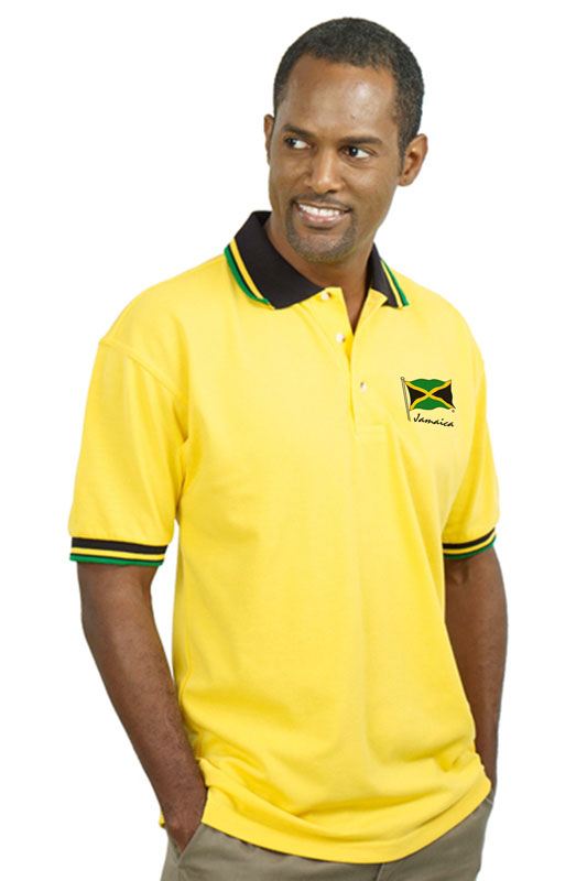 (image for) Buy Mens Embroidered Jacquard Golf Shirt Sale